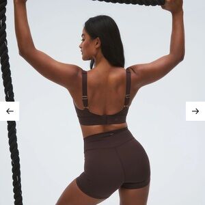 Monday Swimwear Denali Brown Sports Bra- Size Petite